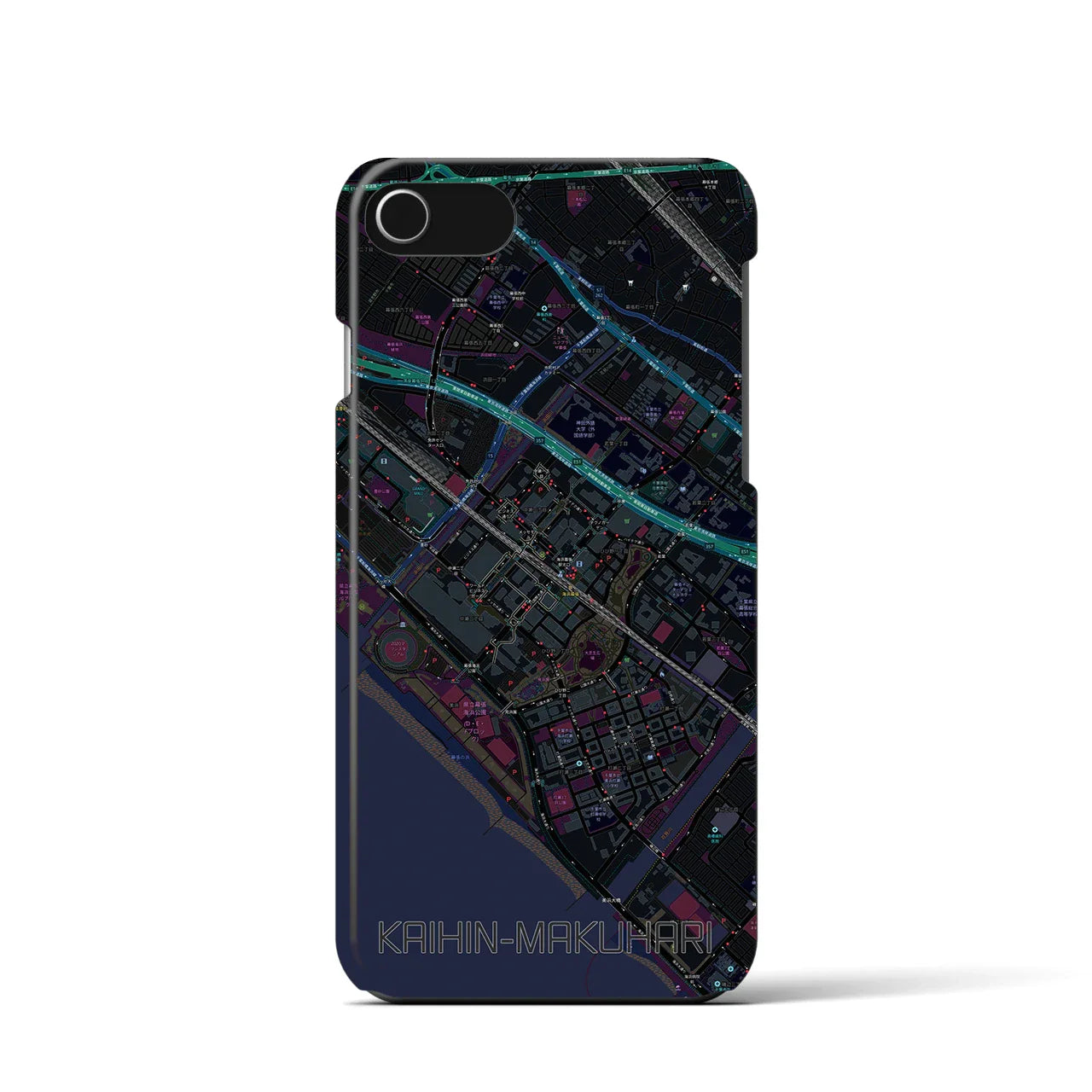 【海浜幕張(千葉県)】地図柄iPhoneケース(バックカバータイプ)