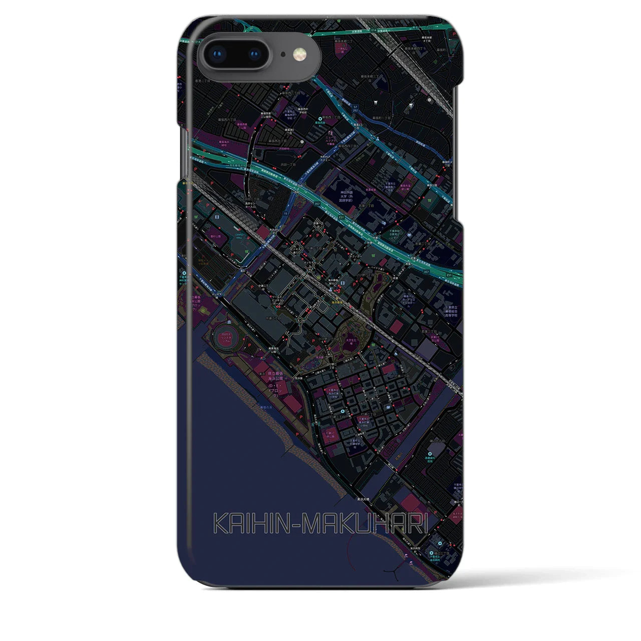 【海浜幕張(千葉県)】地図柄iPhoneケース(バックカバータイプ)