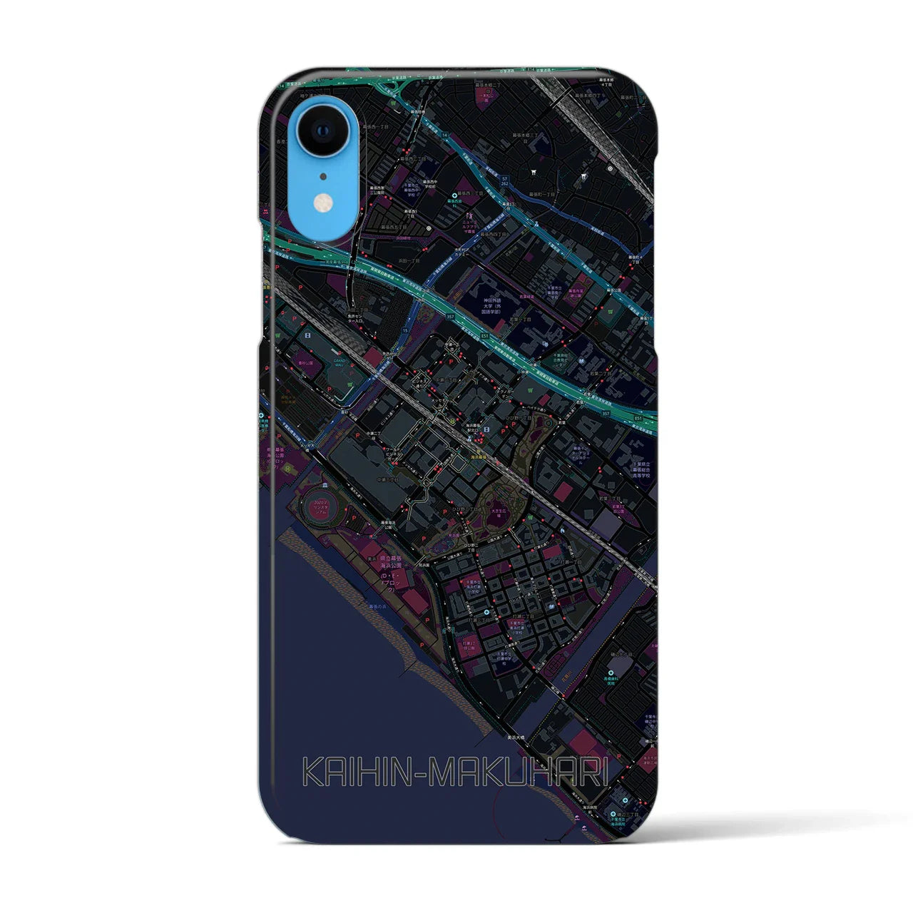 【海浜幕張(千葉県)】地図柄iPhoneケース(バックカバータイプ)