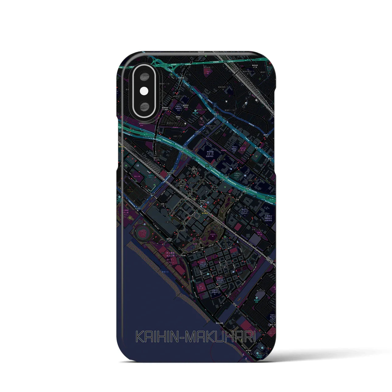 【海浜幕張(千葉県)】地図柄iPhoneケース(バックカバータイプ)