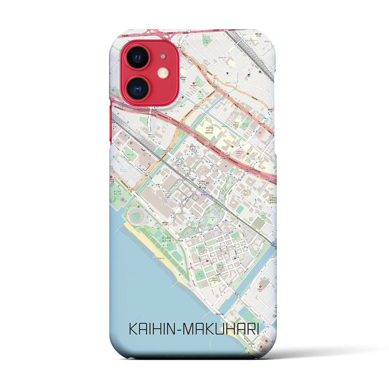 【海浜幕張(千葉県)】地図柄iPhoneケース(バックカバータイプ)
