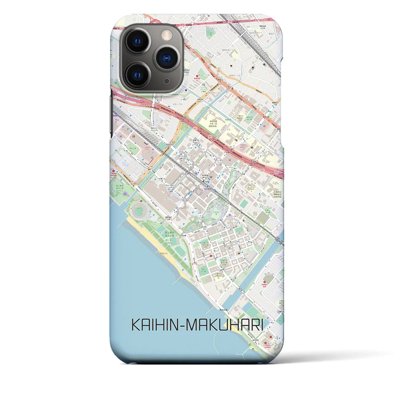 【海浜幕張(千葉県)】地図柄iPhoneケース(バックカバータイプ)