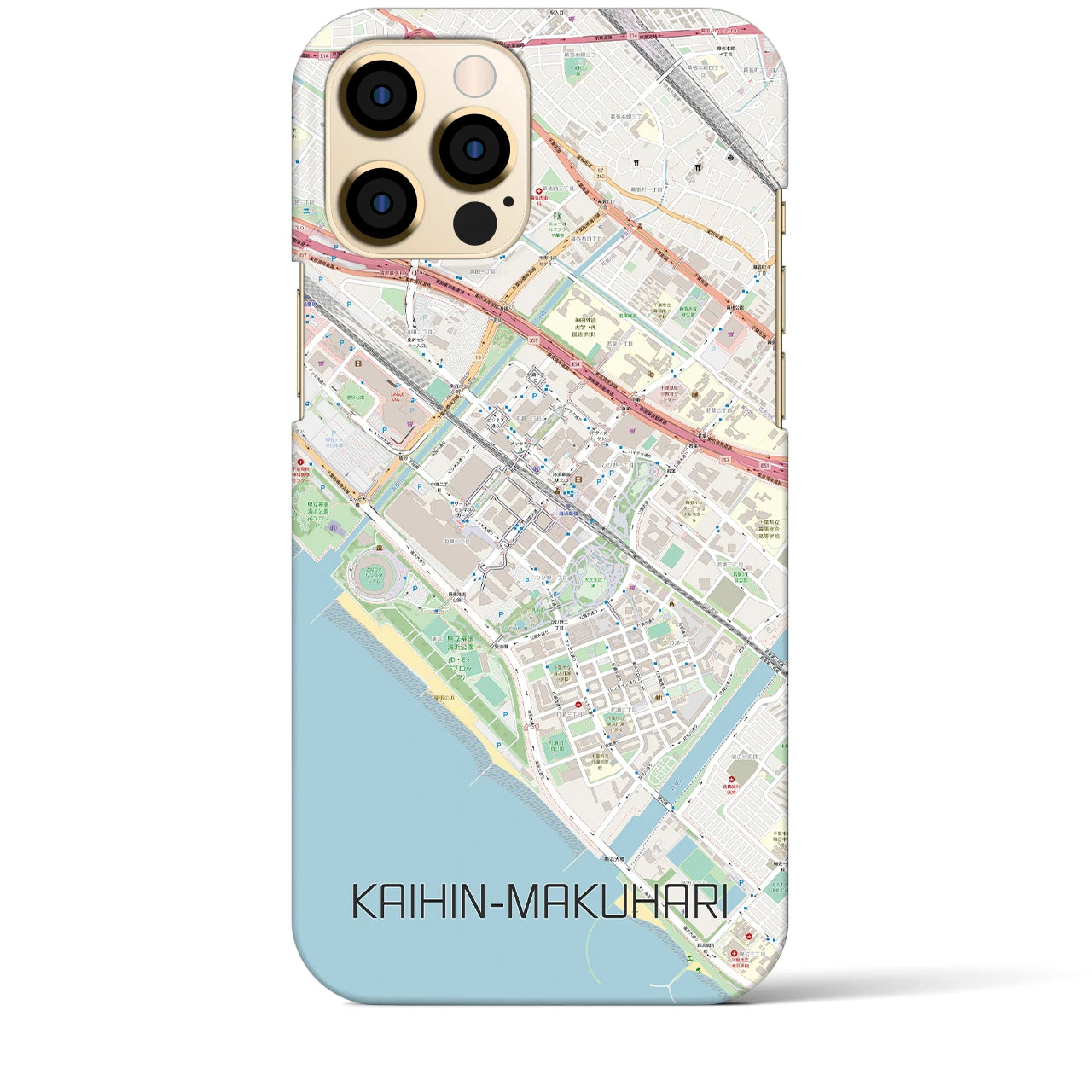 【海浜幕張(千葉県)】地図柄iPhoneケース(バックカバータイプ)