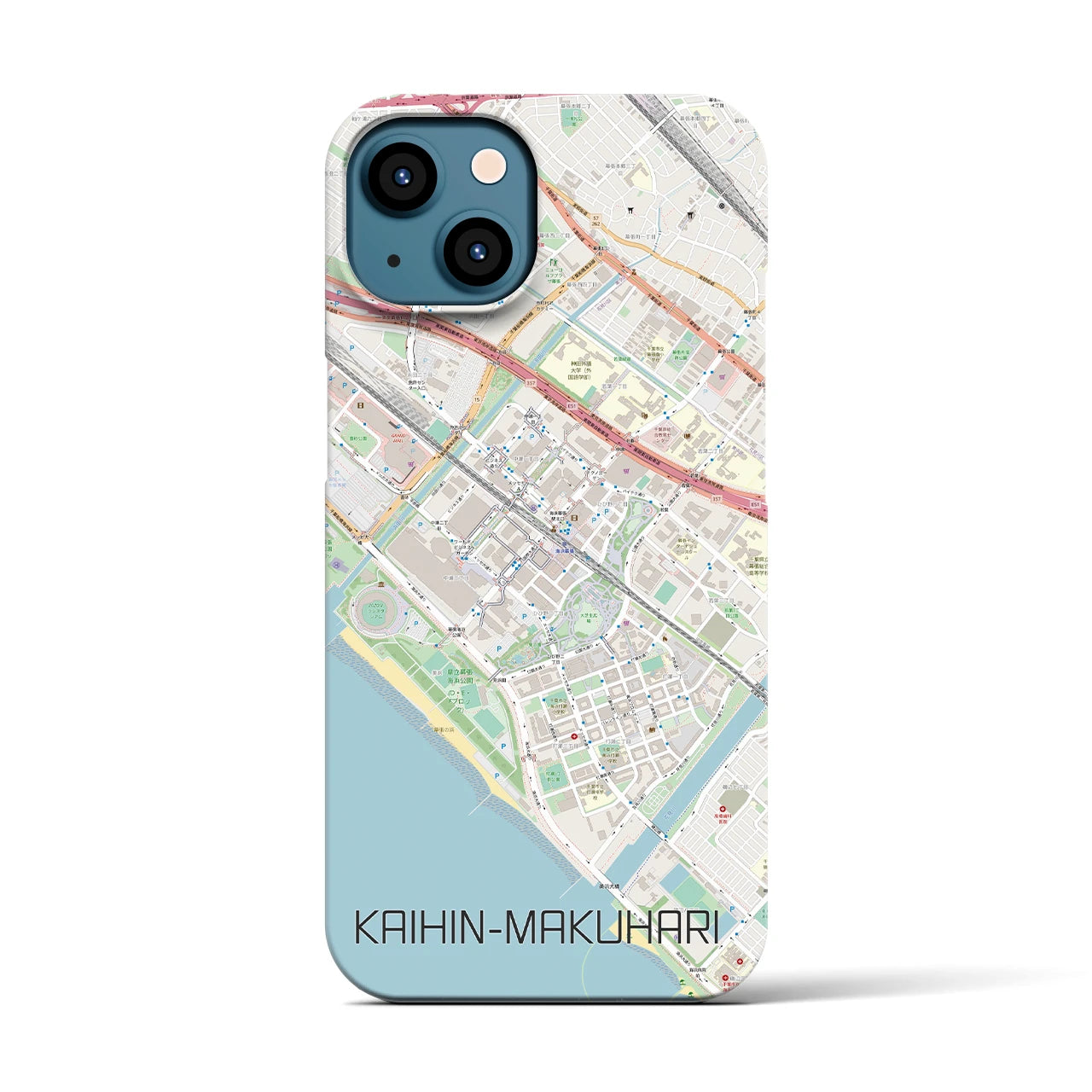 【海浜幕張(千葉県)】地図柄iPhoneケース(バックカバータイプ)