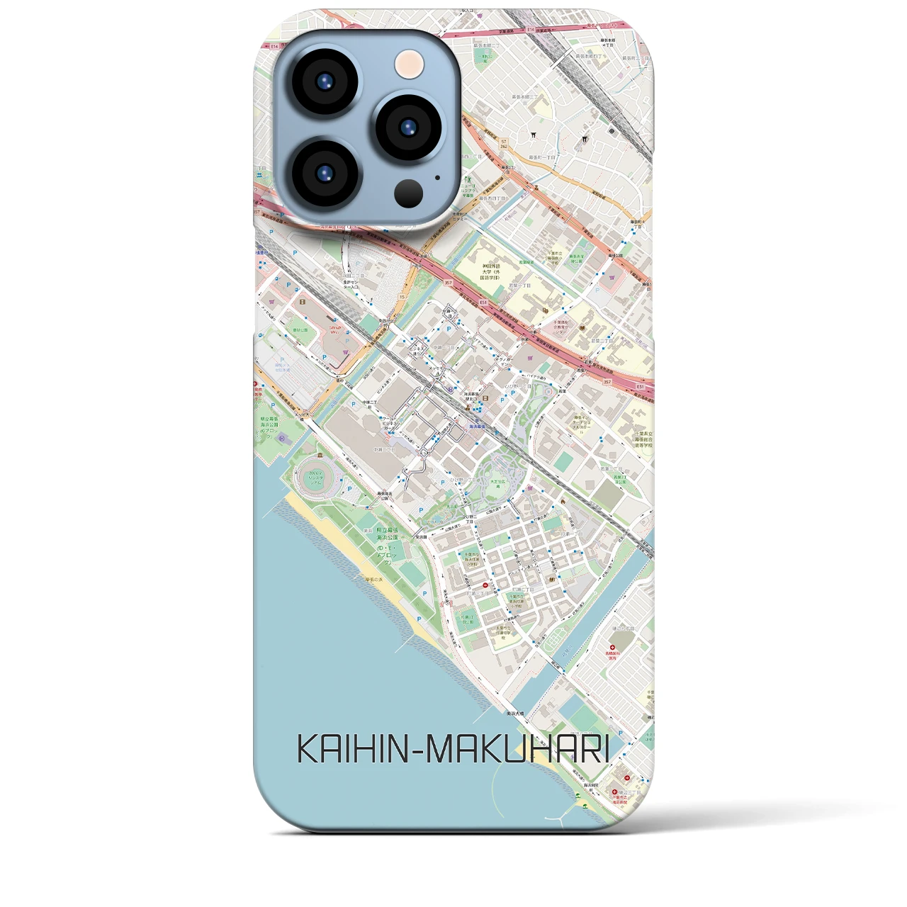 【海浜幕張(千葉県)】地図柄iPhoneケース(バックカバータイプ)