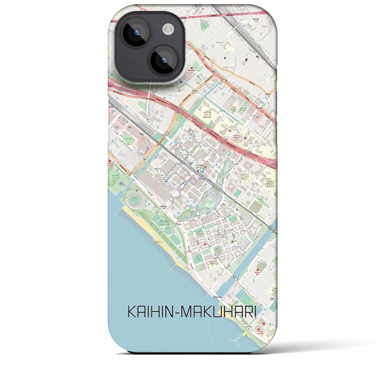 【海浜幕張(千葉県)】地図柄iPhoneケース(バックカバータイプ)