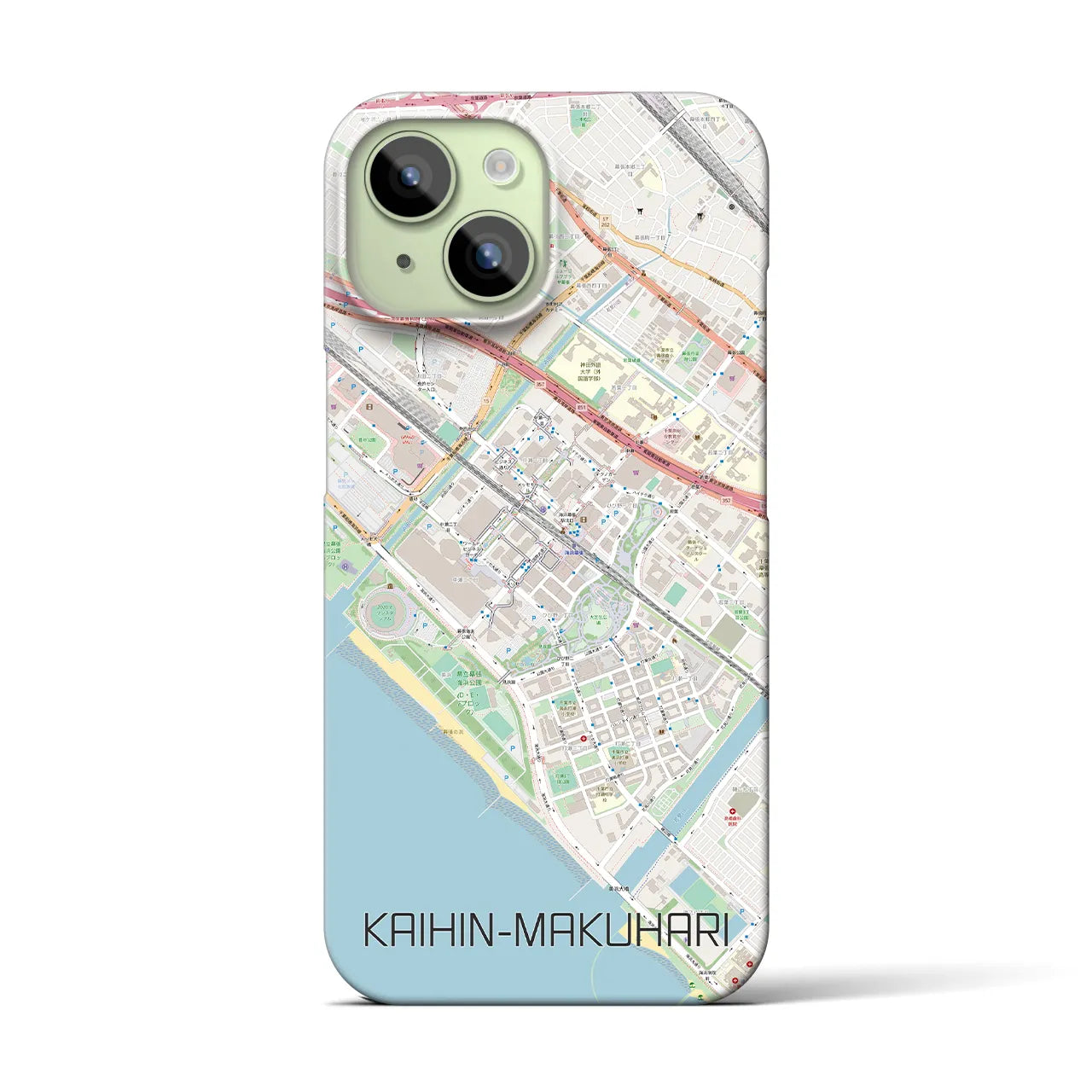 【海浜幕張(千葉県)】地図柄iPhoneケース(バックカバータイプ)