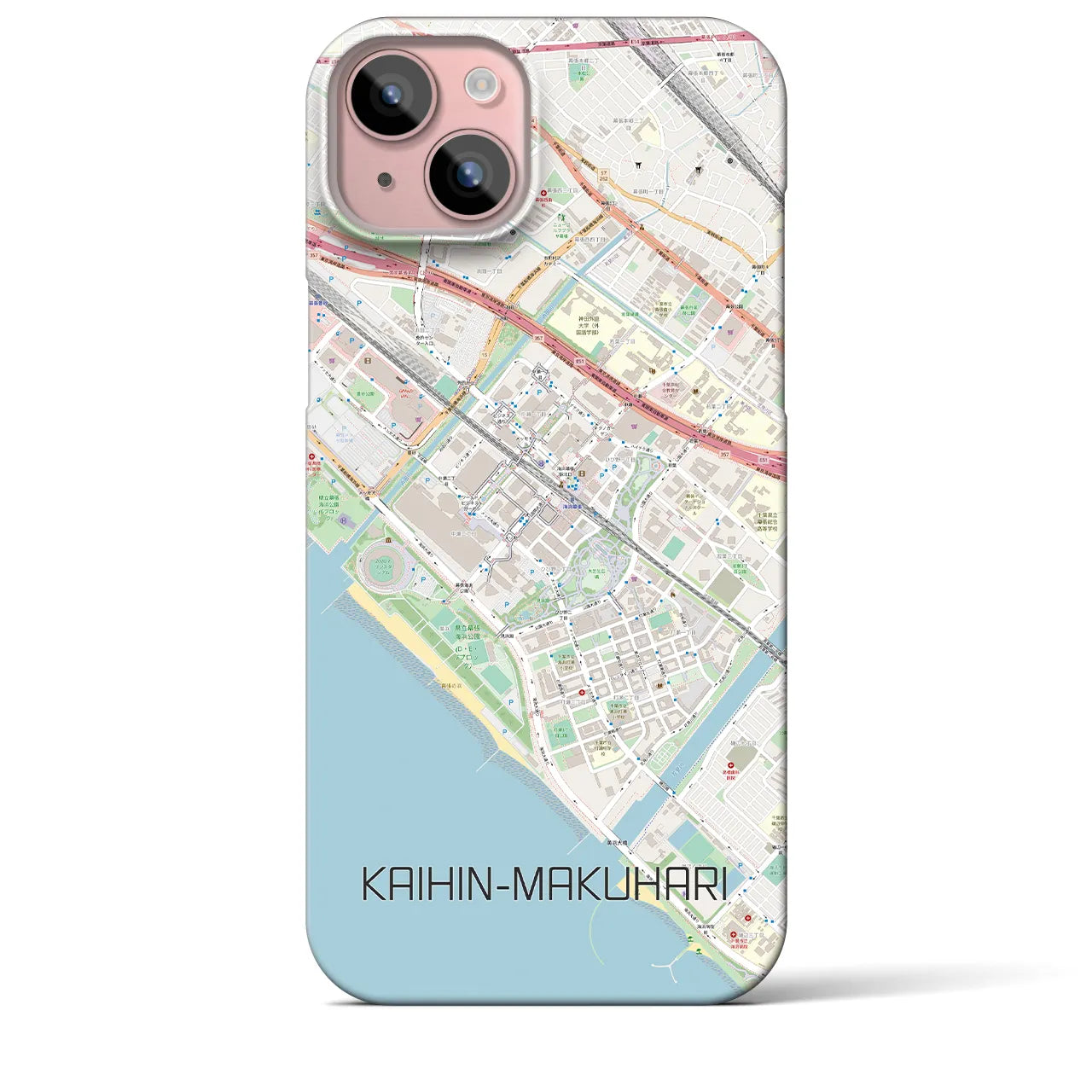 【海浜幕張(千葉県)】地図柄iPhoneケース(バックカバータイプ)