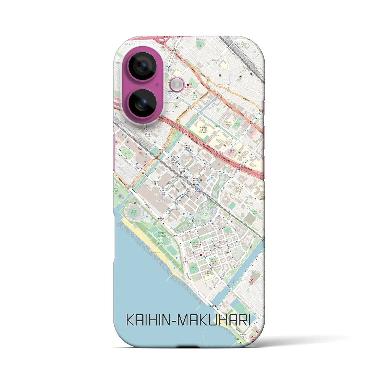 【海浜幕張(千葉県)】地図柄iPhoneケース(バックカバータイプ)