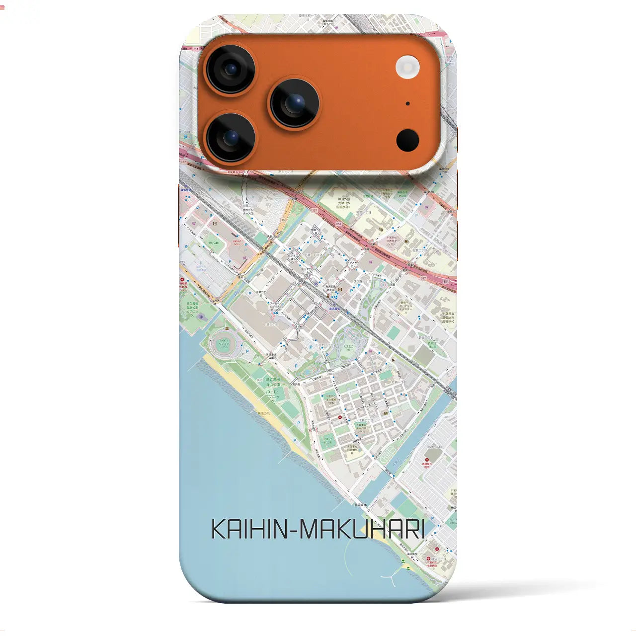 【海浜幕張(千葉県)】地図柄iPhoneケース(バックカバータイプ)ナチュラル・iPhone 17 Pro Max 用
