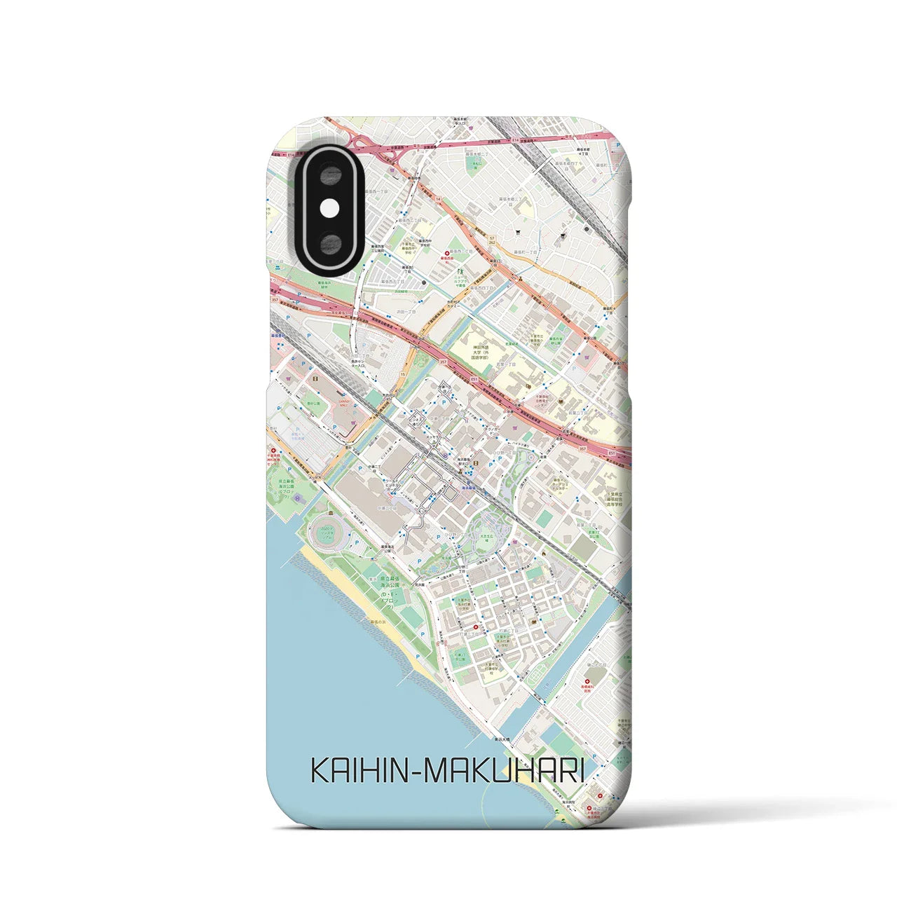 【海浜幕張(千葉県)】地図柄iPhoneケース(バックカバータイプ)