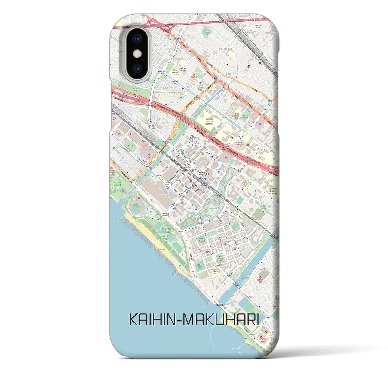 【海浜幕張(千葉県)】地図柄iPhoneケース(バックカバータイプ)