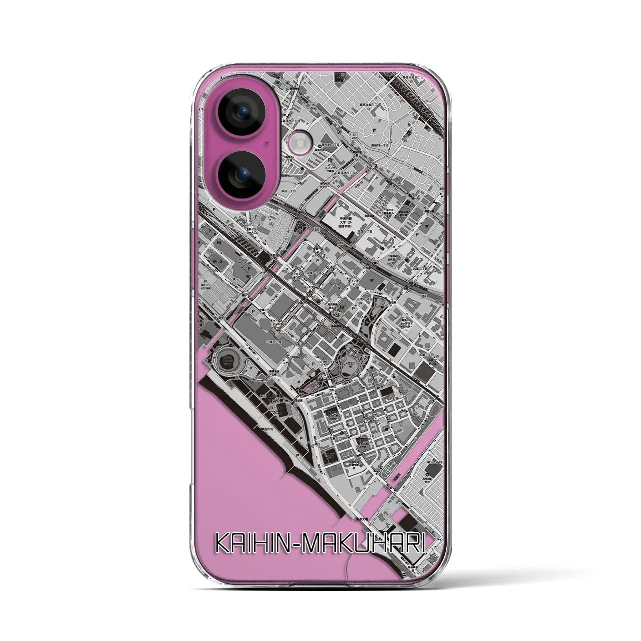 【海浜幕張(千葉県)】地図柄iPhoneケース(クリアタイプ)