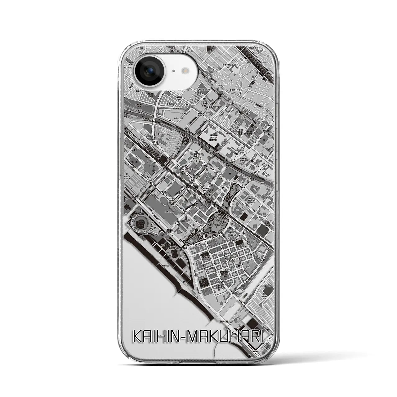【海浜幕張(千葉県)】地図柄iPhoneケース(クリアタイプ)