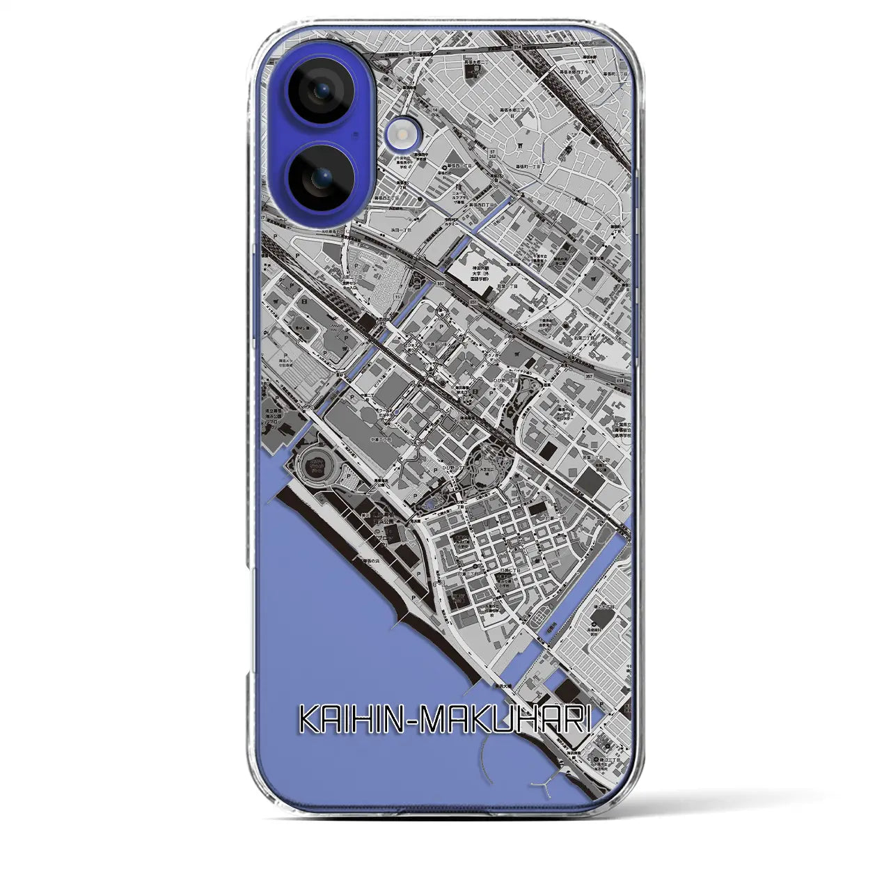 【海浜幕張(千葉県)】地図柄iPhoneケース(クリアタイプ)