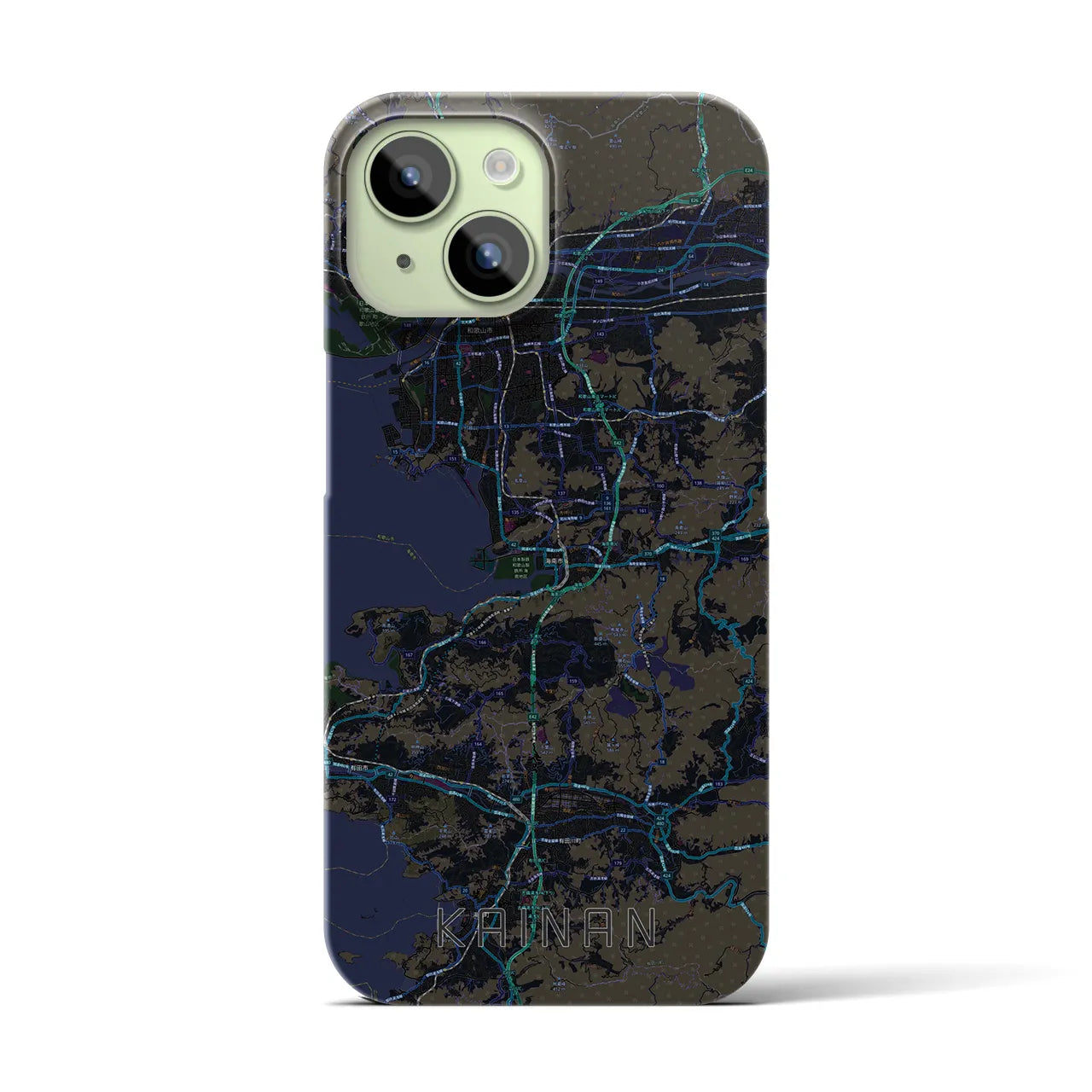 【海南(和歌山県)】地図柄iPhoneケース(バックカバータイプ)