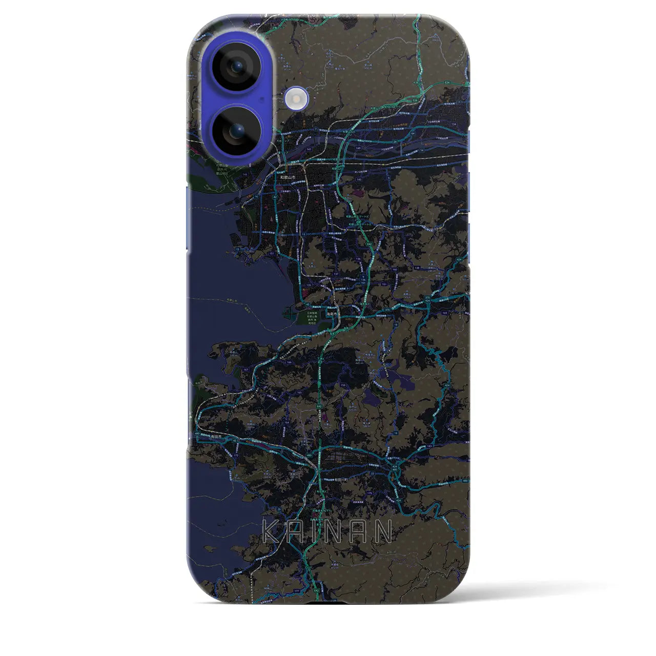 【海南(和歌山県)】地図柄iPhoneケース(バックカバータイプ)