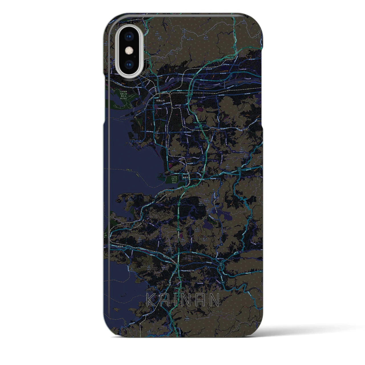 【海南(和歌山県)】地図柄iPhoneケース(バックカバータイプ)
