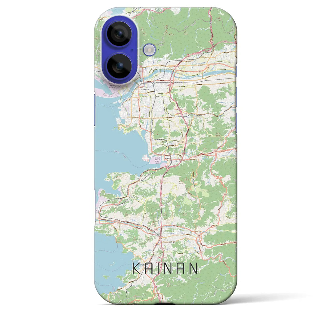 【海南(和歌山県)】地図柄iPhoneケース(バックカバータイプ)ナチュラル・iPhone 16 Pro Max 用