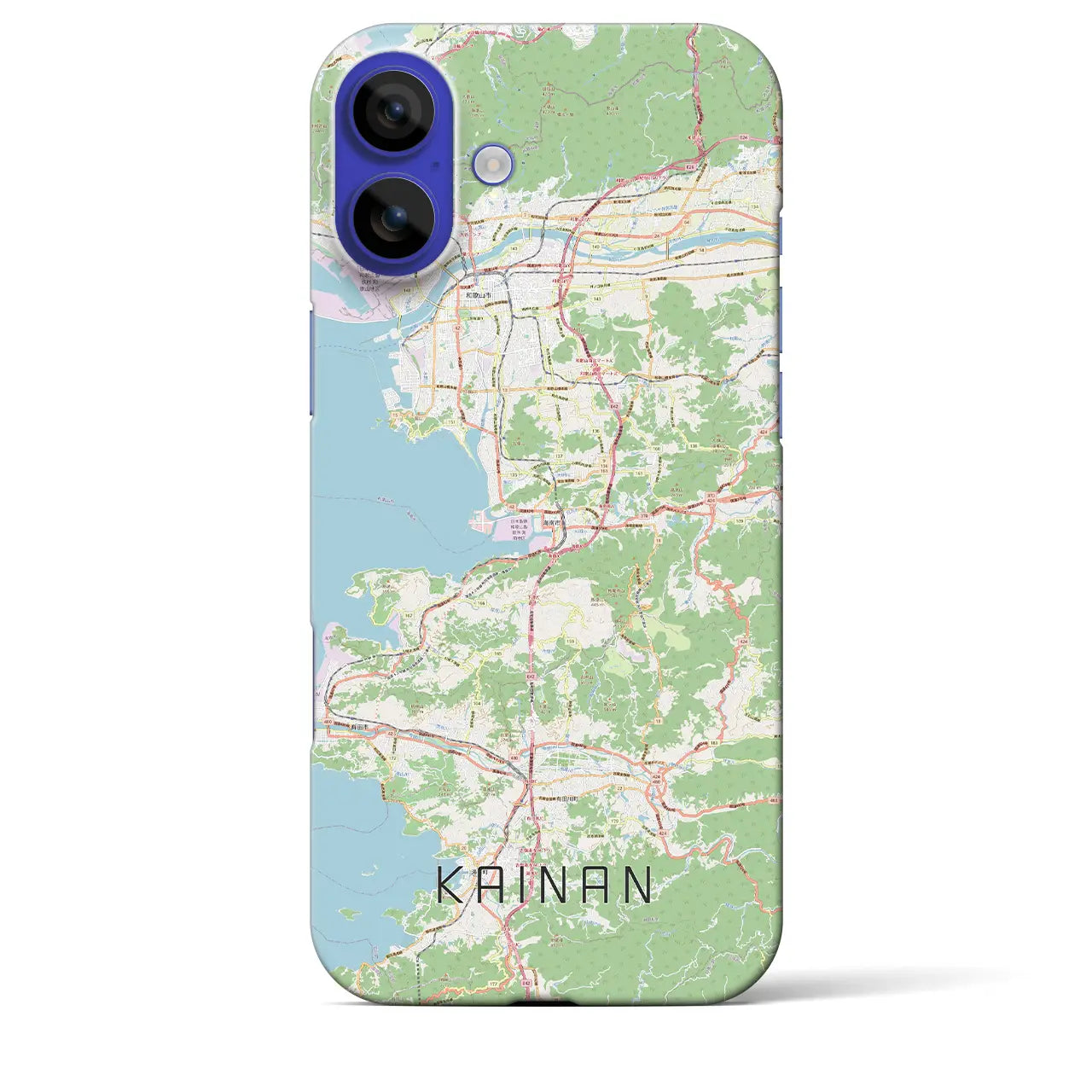 【海南(和歌山県)】地図柄iPhoneケース(バックカバータイプ)