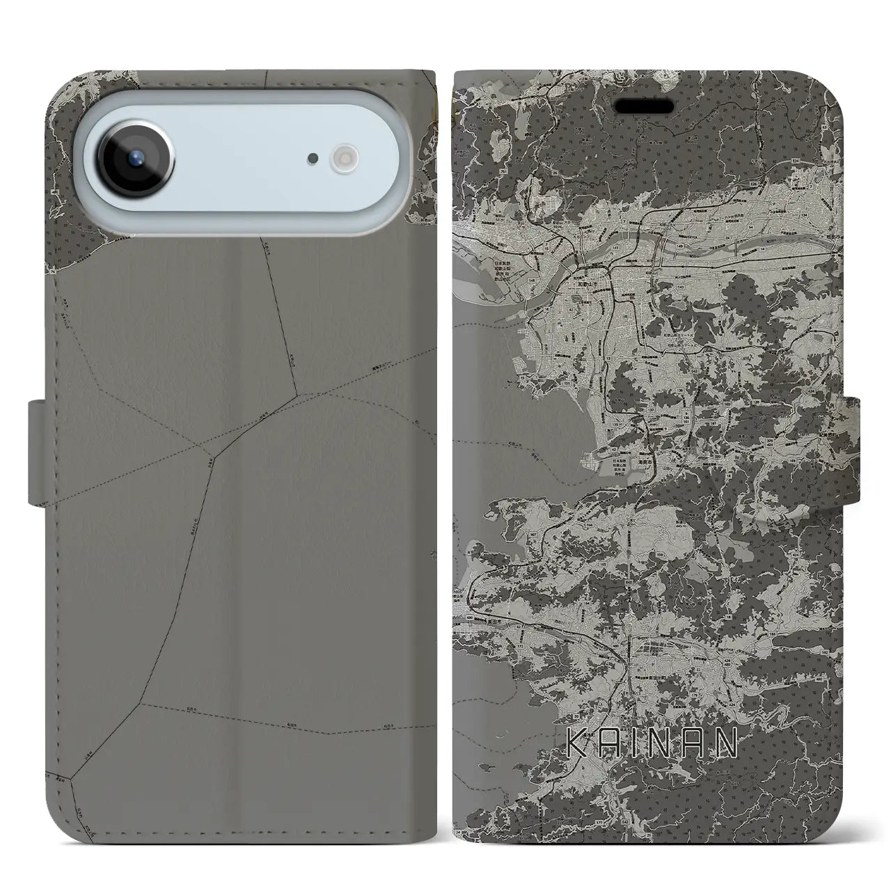 【海南(和歌山県)】地図柄iPhoneケース(手帳タイプ)