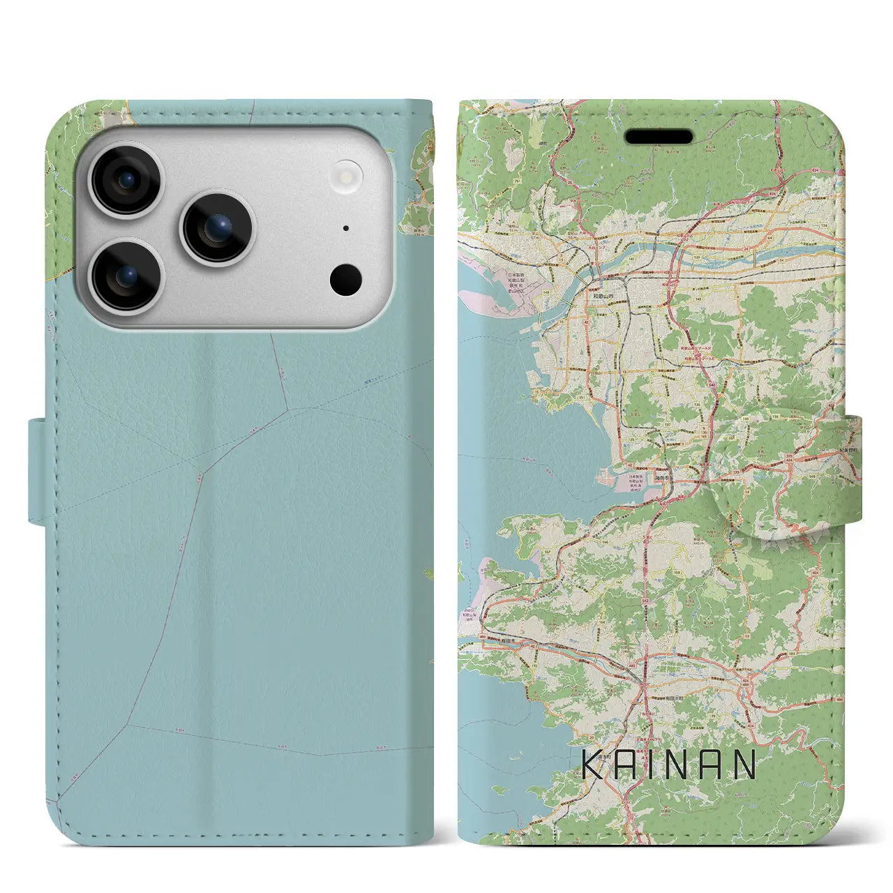 【海南(和歌山県)】地図柄iPhoneケース(手帳タイプ)