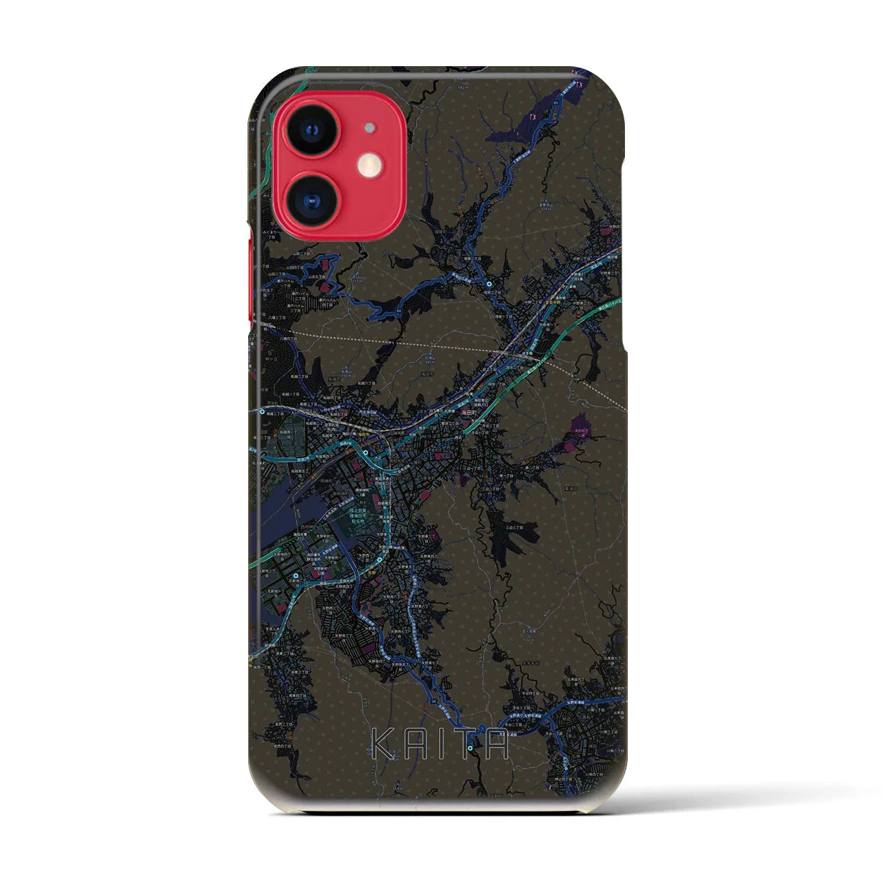 【海田(広島県)】地図柄iPhoneケース(バックカバータイプ)