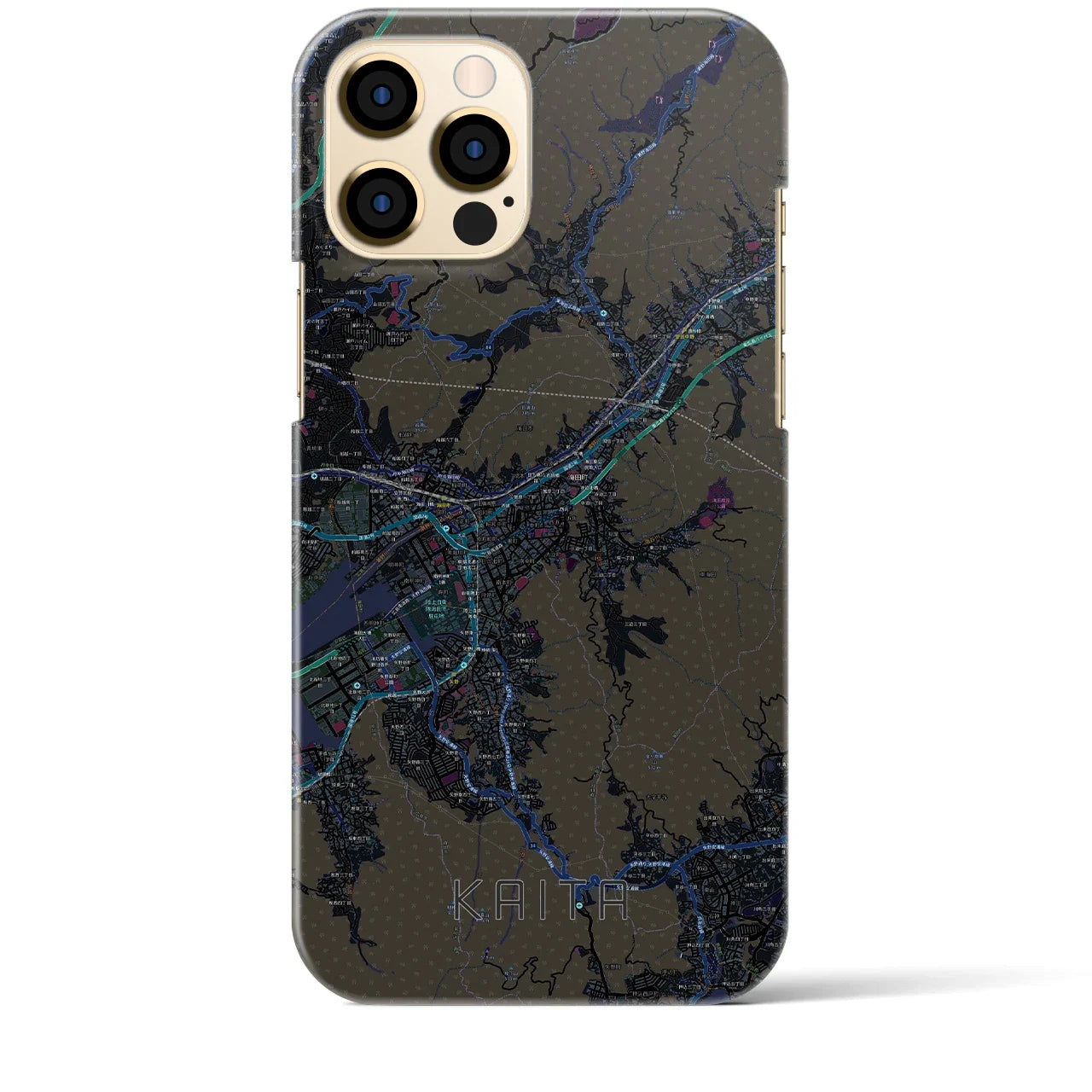 【海田(広島県)】地図柄iPhoneケース(バックカバータイプ)