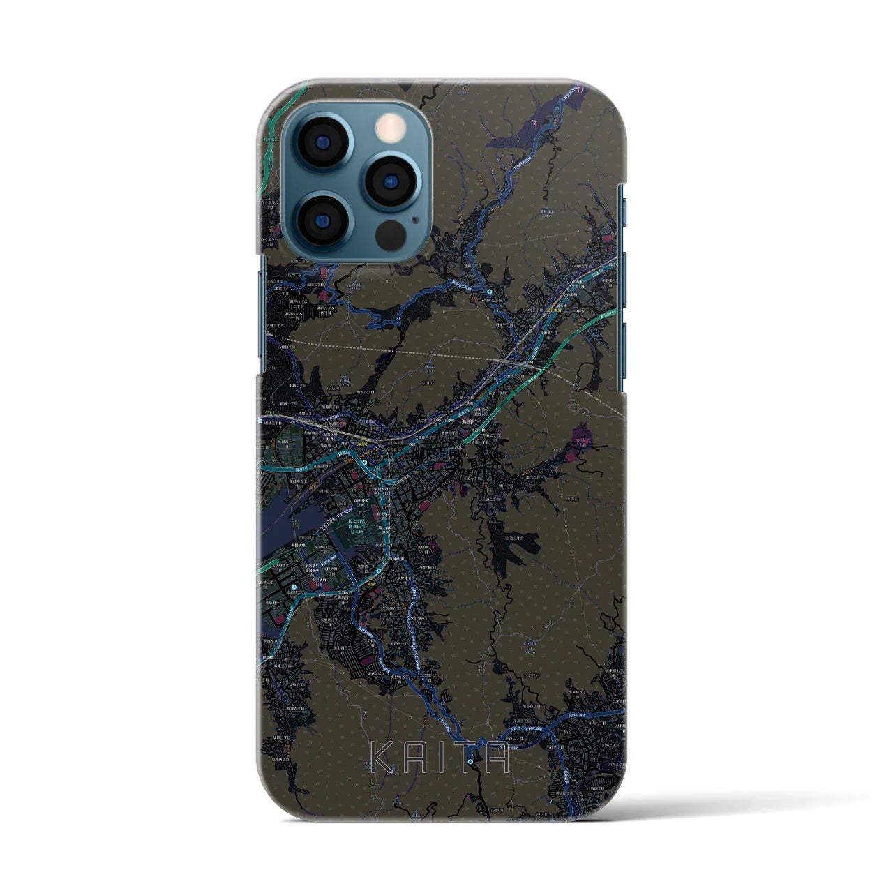 【海田(広島県)】地図柄iPhoneケース(バックカバータイプ)
