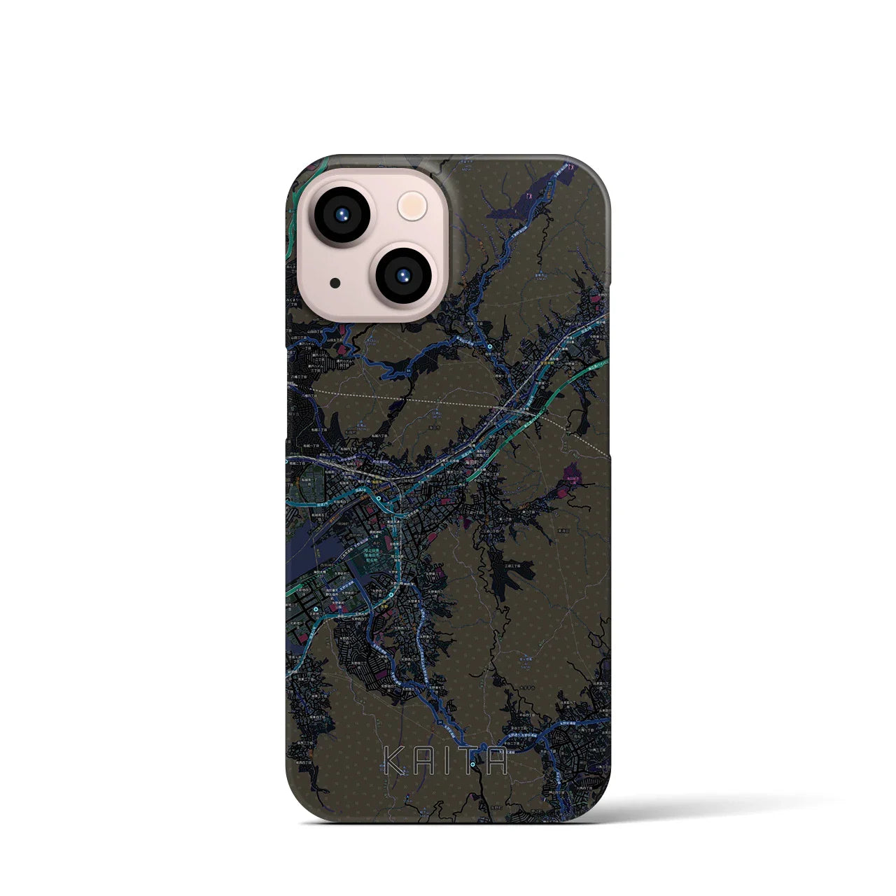 【海田(広島県)】地図柄iPhoneケース(バックカバータイプ)