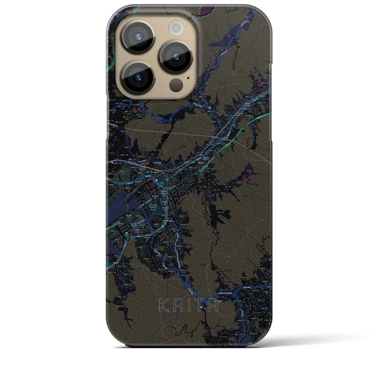 【海田(広島県)】地図柄iPhoneケース(バックカバータイプ)