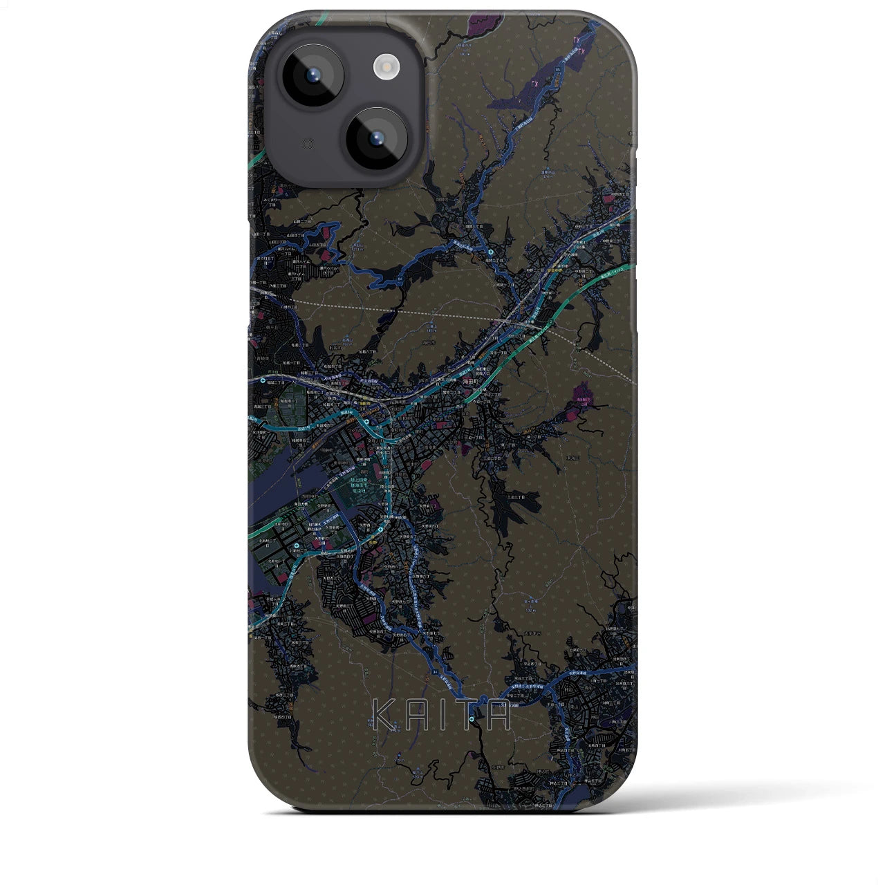 【海田(広島県)】地図柄iPhoneケース(バックカバータイプ)