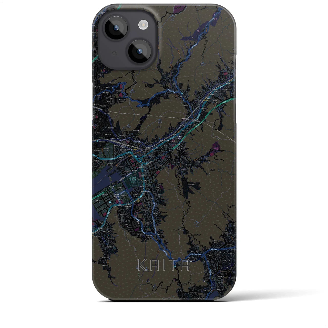 【海田(広島県)】地図柄iPhoneケース(バックカバータイプ)