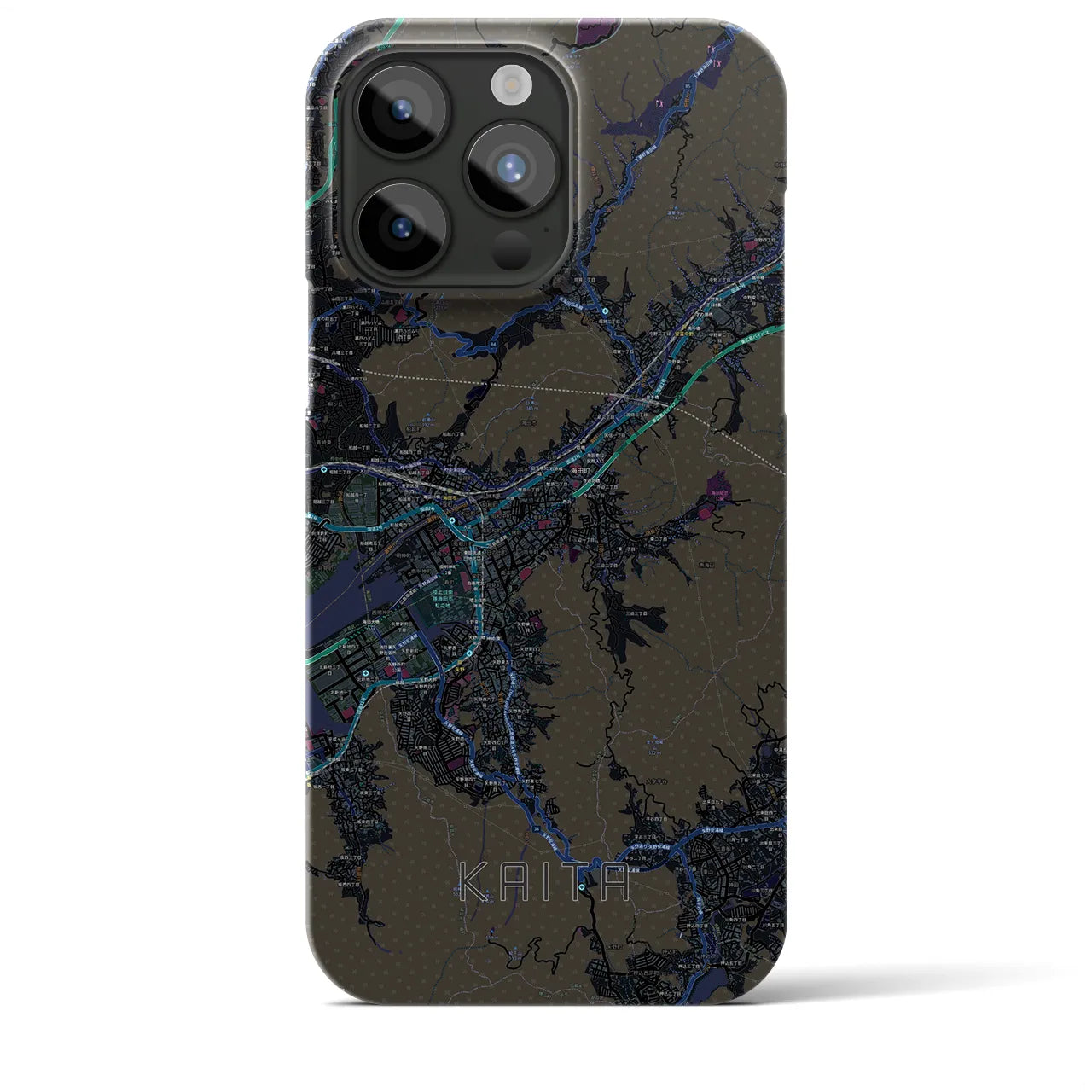 【海田(広島県)】地図柄iPhoneケース(バックカバータイプ)