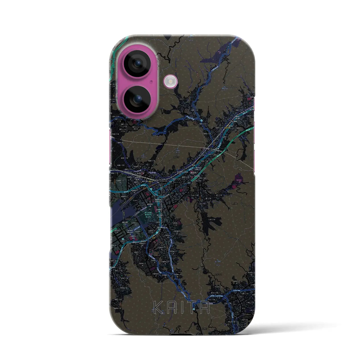 【海田(広島県)】地図柄iPhoneケース(バックカバータイプ)