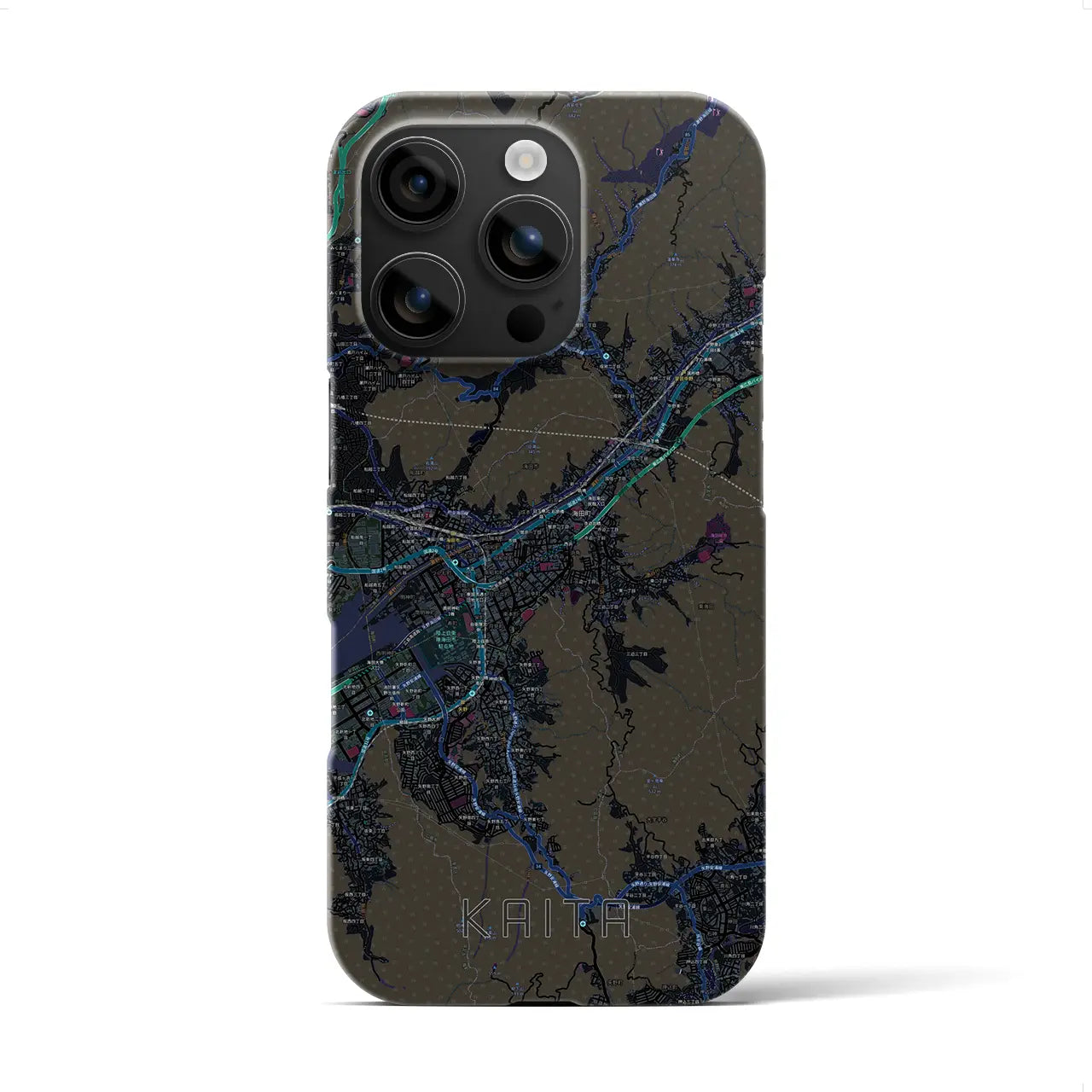 【海田(広島県)】地図柄iPhoneケース(バックカバータイプ)