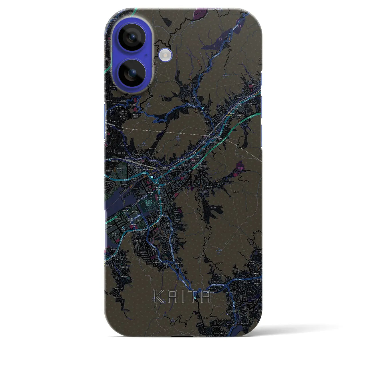 【海田(広島県)】地図柄iPhoneケース(バックカバータイプ)