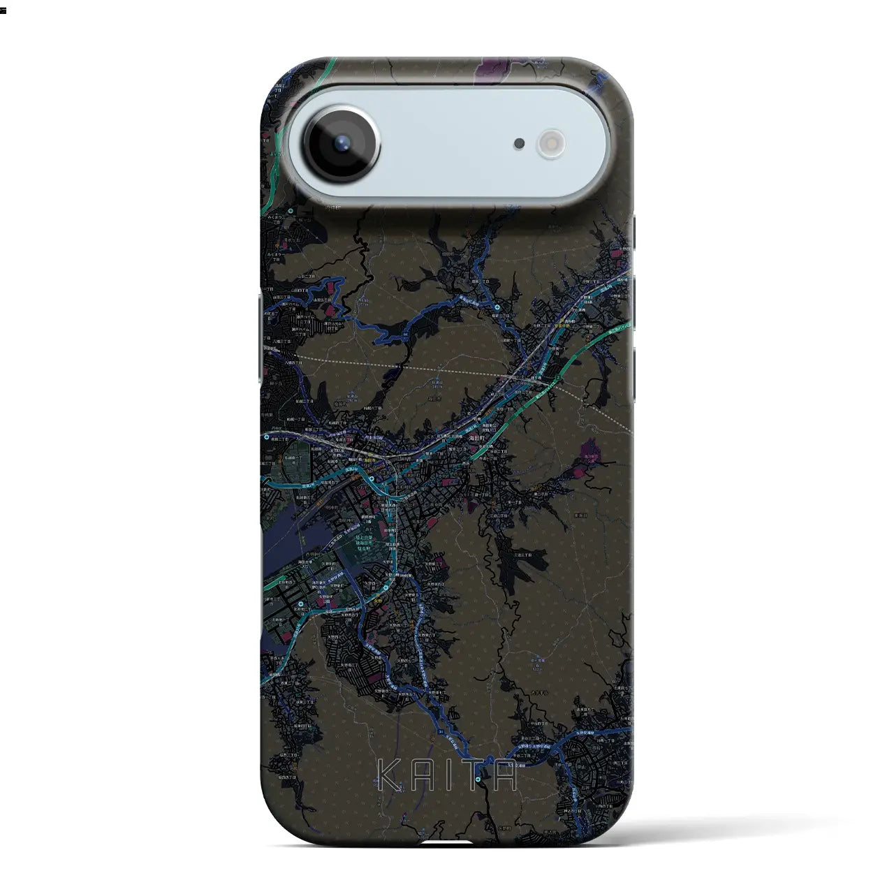 【海田(広島県)】地図柄iPhoneケース(バックカバータイプ)