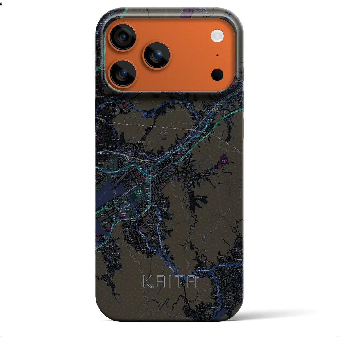 【海田(広島県)】地図柄iPhoneケース(バックカバータイプ)