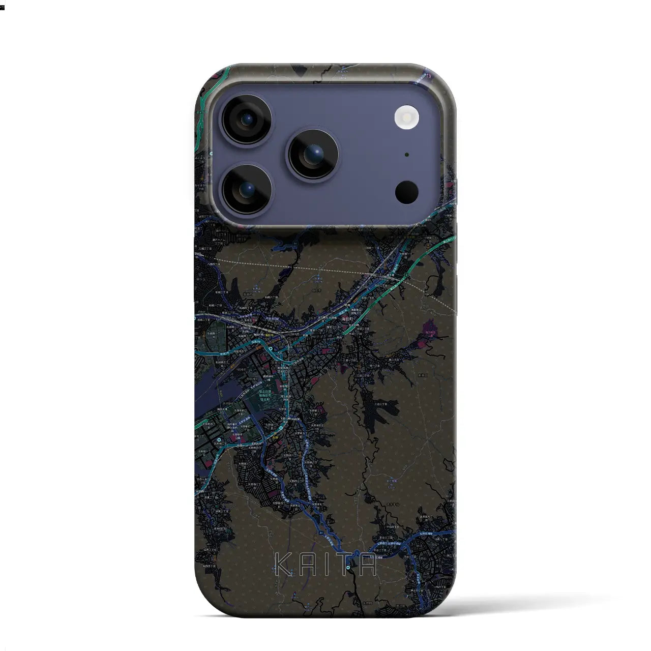 【海田(広島県)】地図柄iPhoneケース(バックカバータイプ)