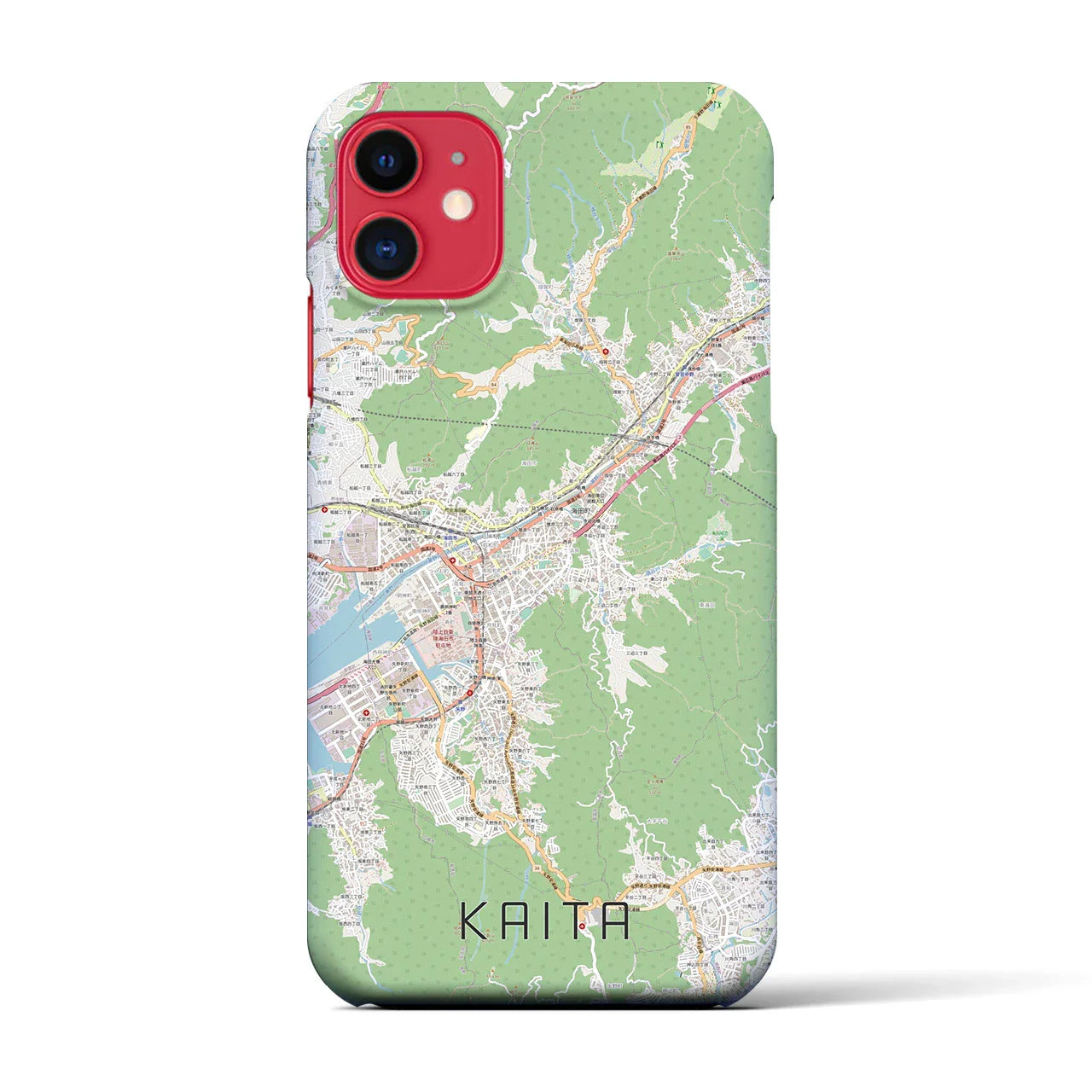 【海田(広島県)】地図柄iPhoneケース(バックカバータイプ)