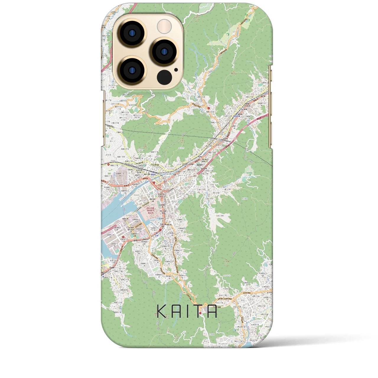 【海田(広島県)】地図柄iPhoneケース(バックカバータイプ)