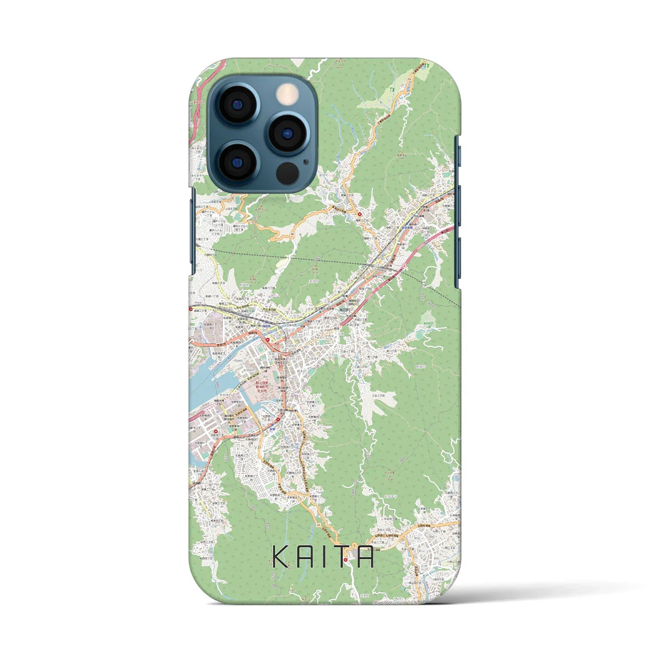 【海田(広島県)】地図柄iPhoneケース(バックカバータイプ)
