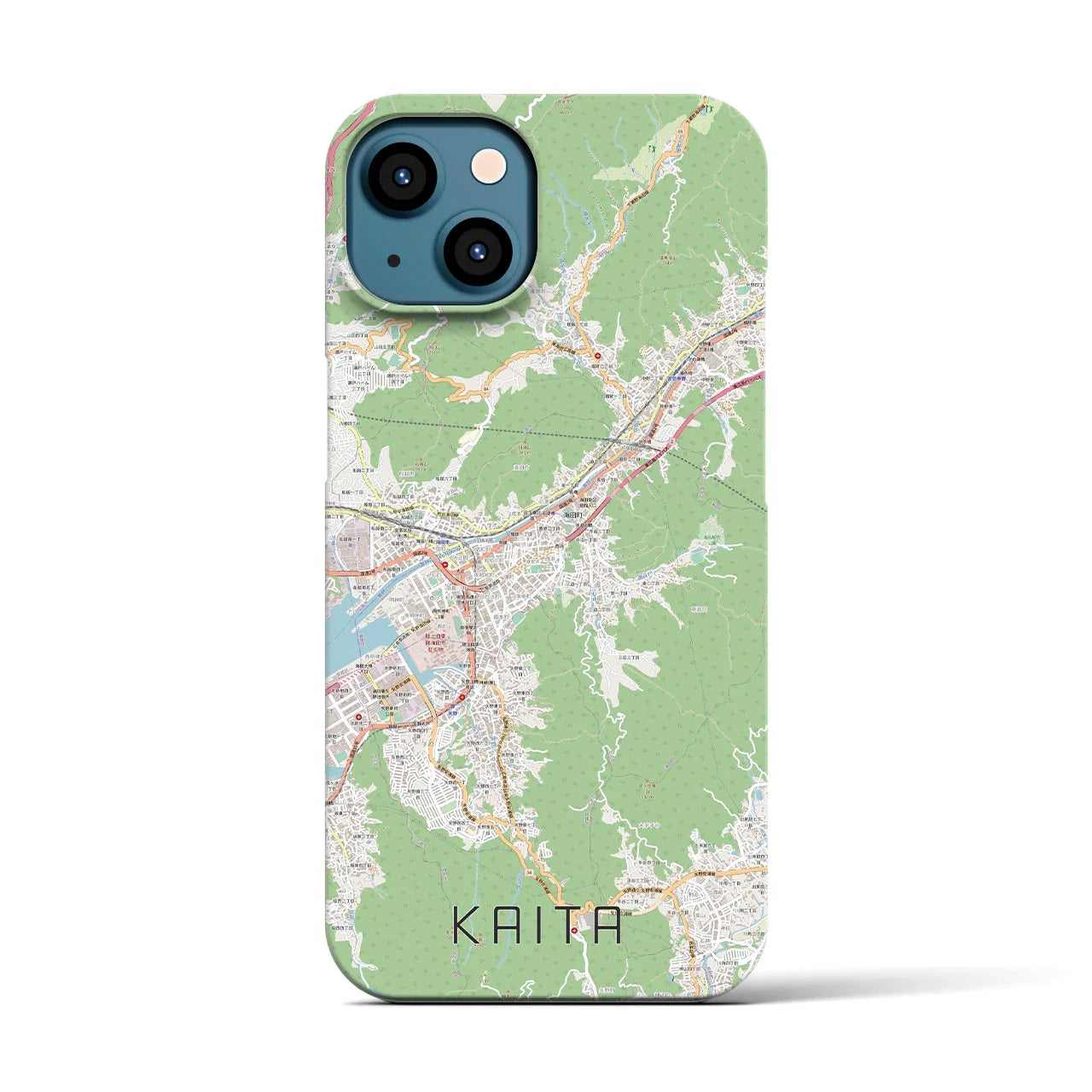 【海田(広島県)】地図柄iPhoneケース(バックカバータイプ)