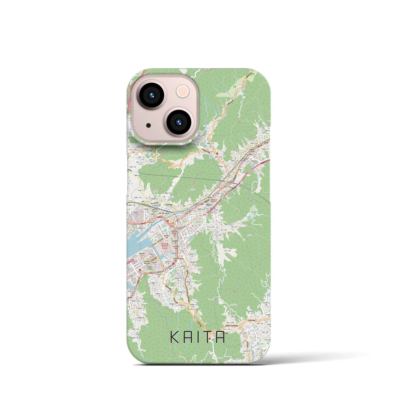 【海田(広島県)】地図柄iPhoneケース(バックカバータイプ)