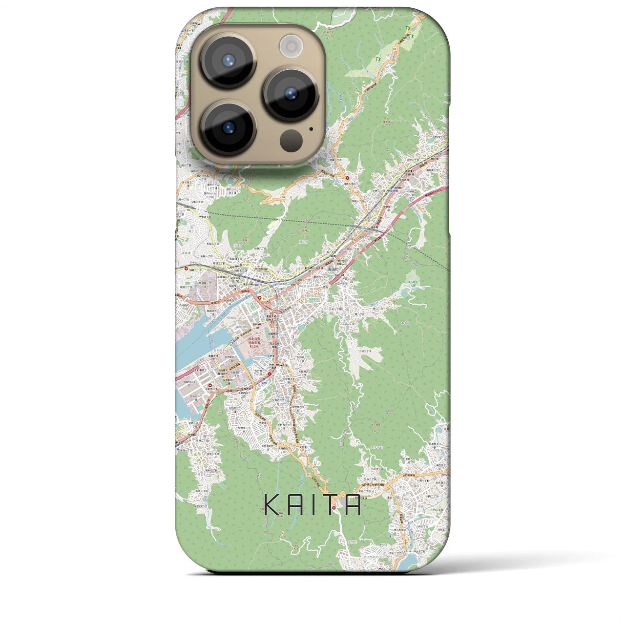 【海田(広島県)】地図柄iPhoneケース(バックカバータイプ)