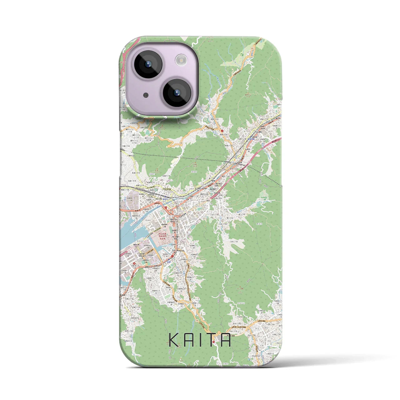 【海田(広島県)】地図柄iPhoneケース(バックカバータイプ)