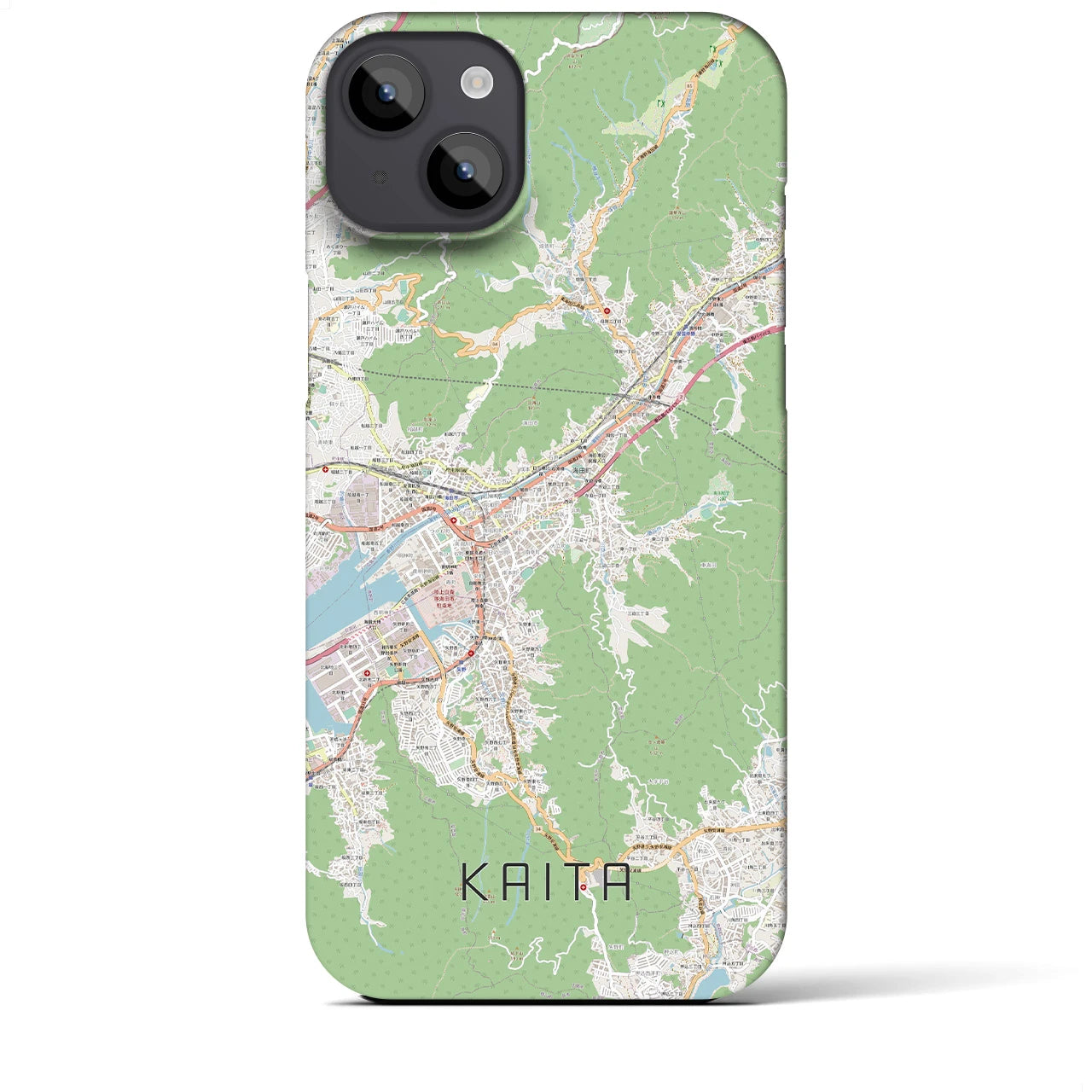 【海田(広島県)】地図柄iPhoneケース(バックカバータイプ)