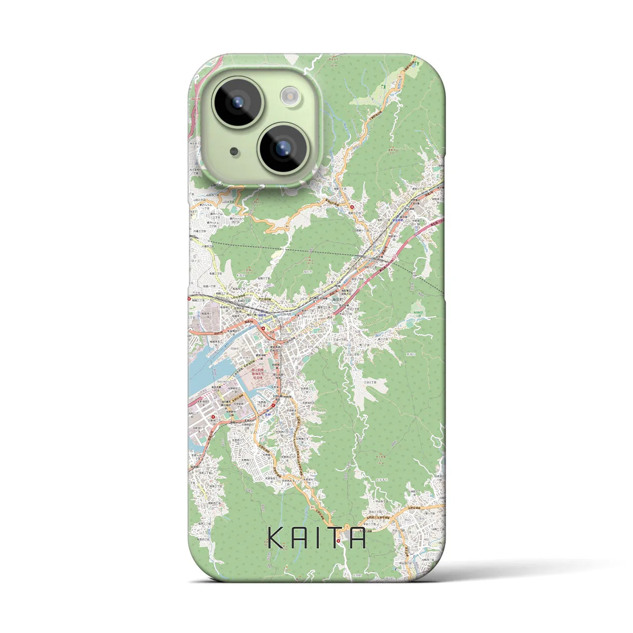 【海田(広島県)】地図柄iPhoneケース(バックカバータイプ)