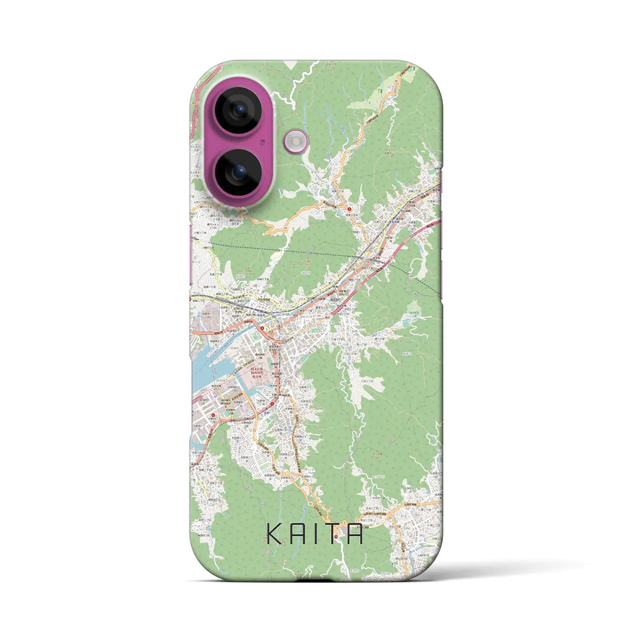 【海田(広島県)】地図柄iPhoneケース(バックカバータイプ)